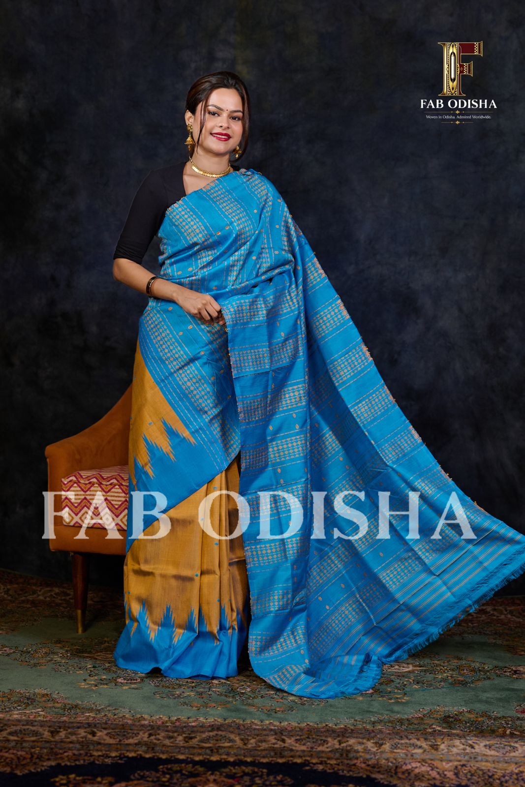 VANSHIKA VASTRA BERHAMPURI HANDLOOM DOUBLE AANCHAL PURE SILK PATTA SAREE