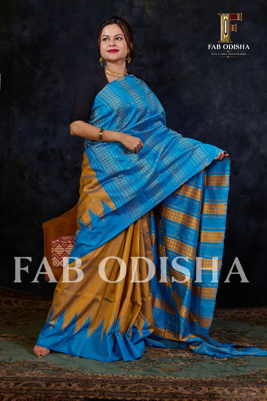VANSHIKA VASTRA BERHAMPURI HANDLOOM DOUBLE AANCHAL PURE SILK PATTA SAREE