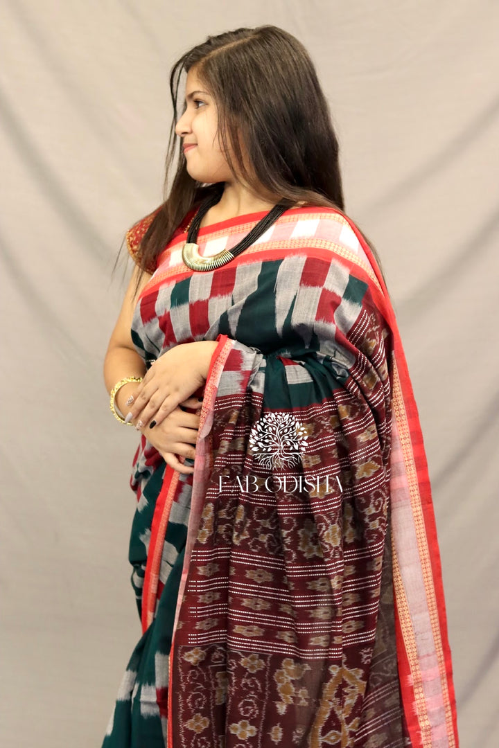 BOTTLE GREEN SAMBALPURI PASSAPALI