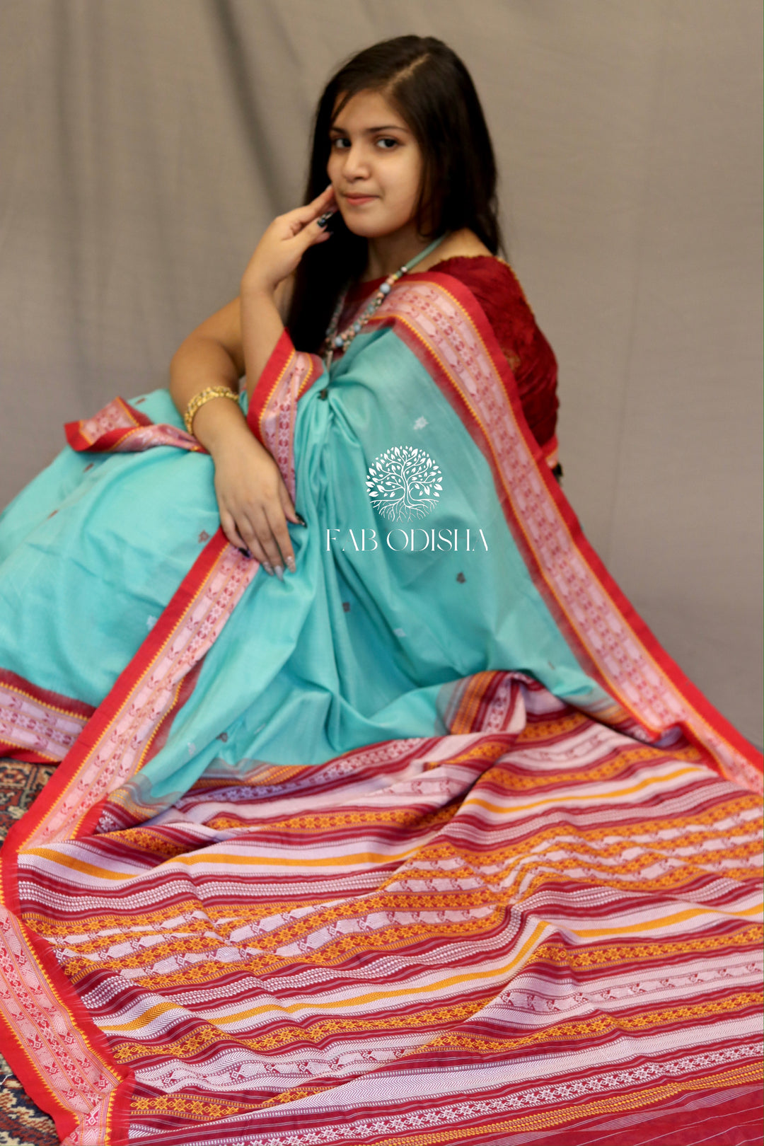 MINTY GREEN HERITAGE HABASPURI
