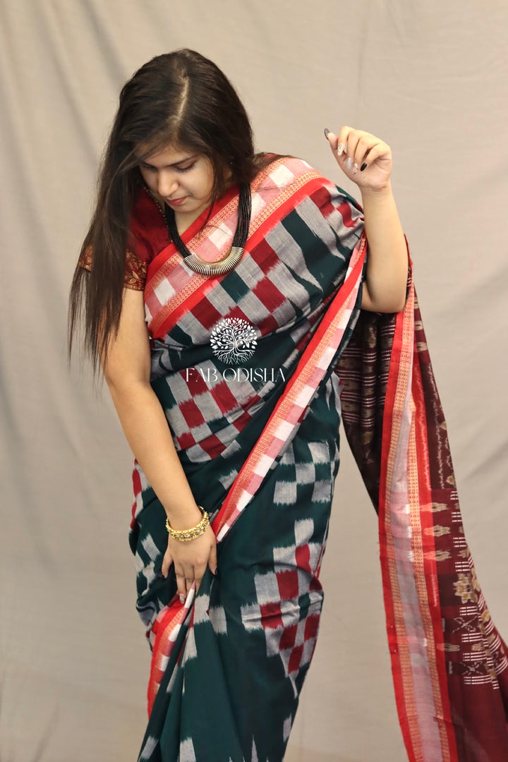 BOTTLE GREEN SAMBALPURI PASSAPALI