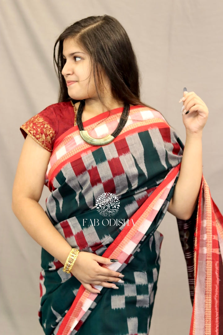 BOTTLE GREEN SAMBALPURI PASSAPALI