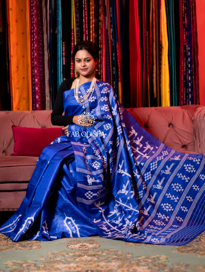 NEELAMBARI HERITAGE MASTER WEAVE DOLABEDI SUPER FINE TUSSAR SILK SAREE