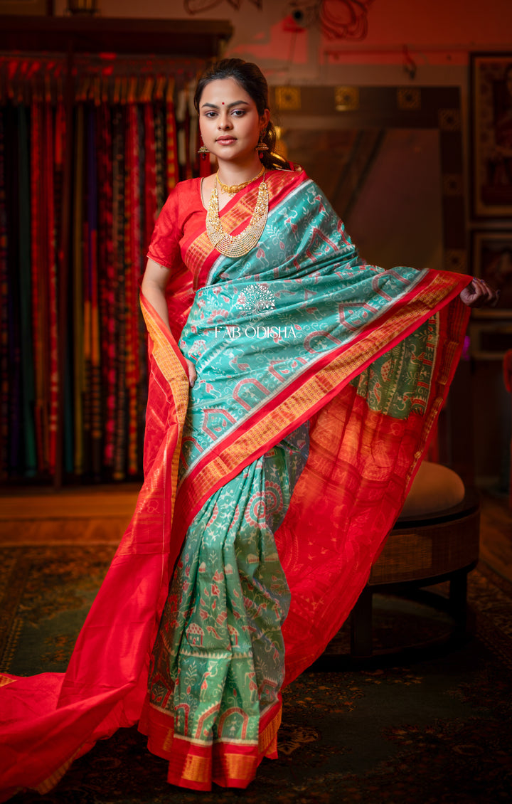 SHREE KSHETRA SAMBALPURI TISSUE SILK SAREE
