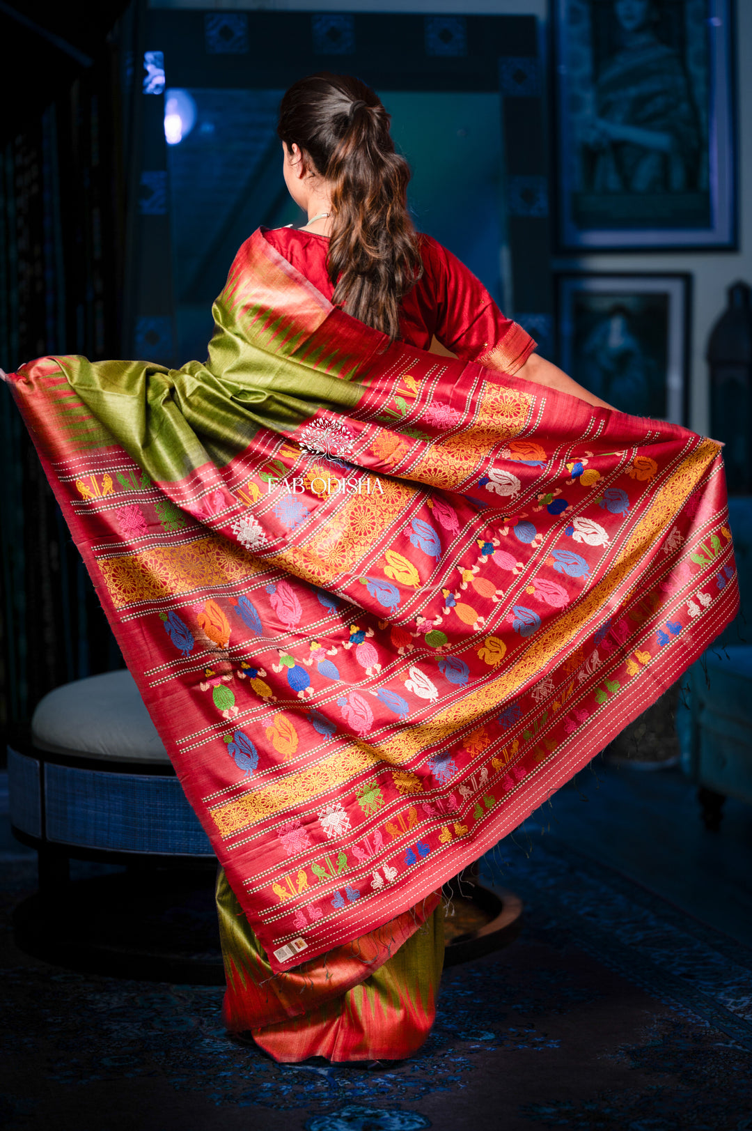 "SAVAAN-DE- BAHAR" LUXURIOUS SUPER FINE TUSSAR SAREE