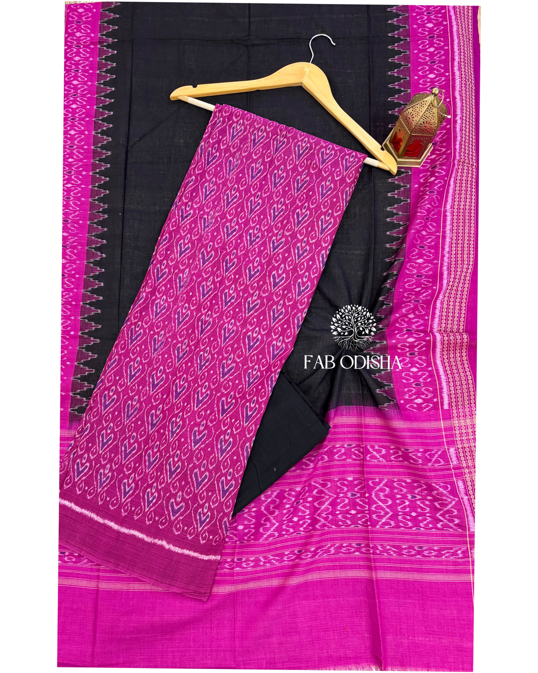 SAMBALPURI DOUBLE IKAT HANDWOVEN COTTON DRESS MATERIAL SET