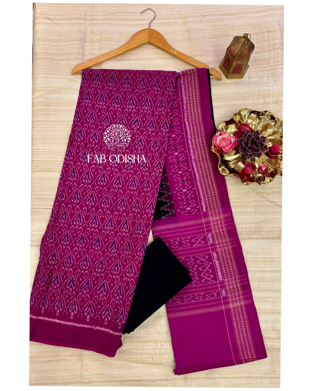 SAMBALPURI DOUBLE IKAT HANDWOVEN COTTON DRESS MATERIAL SET