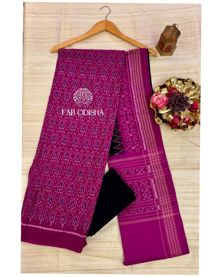 SAMBALPURI DOUBLE IKAT HANDWOVEN COTTON DRESS MATERIAL SET