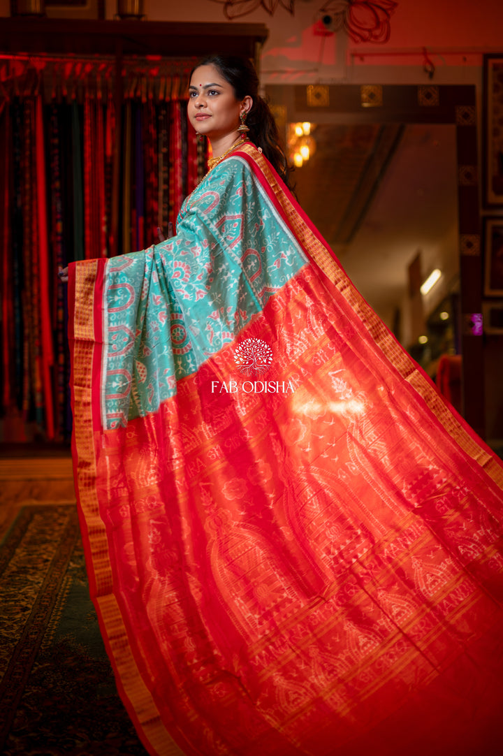 SHREE KSHETRA SAMBALPURI TISSUE SILK SAREE