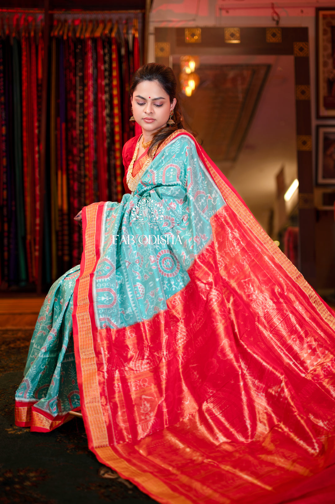 SHREE KSHETRA SAMBALPURI TISSUE SILK SAREE