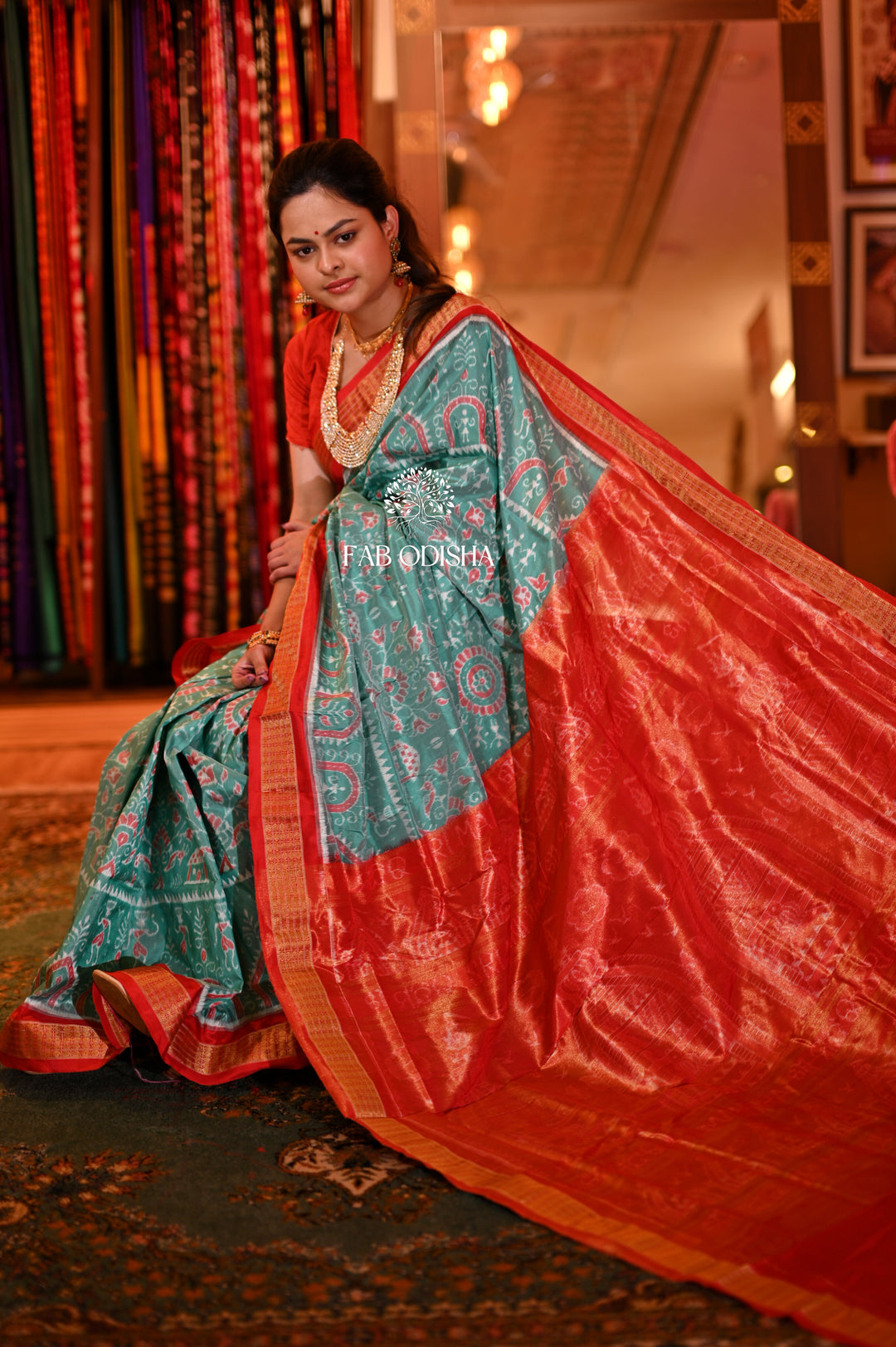 SHREE KSHETRA SAMBALPURI TISSUE SILK SAREE