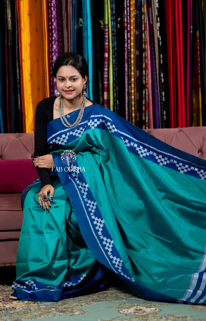 RAMA-GREEN ELITE MULBERRY HANDLOOM SILK SARE