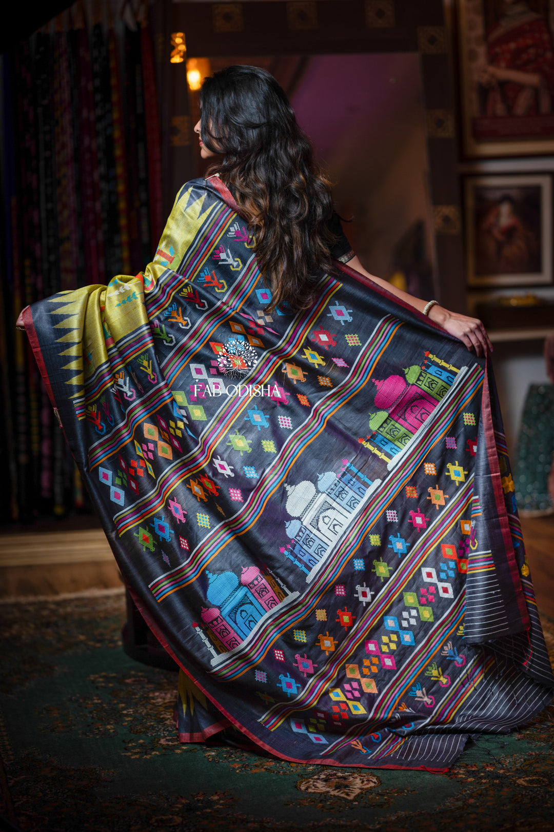 MASTER WEAVE - TAJ MAHAL FINE TUSSAR HANDWOVEN SILK SAREE