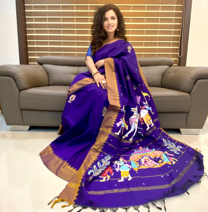 DOLI AND BARAT COTTON PATTACHITRA SAREE