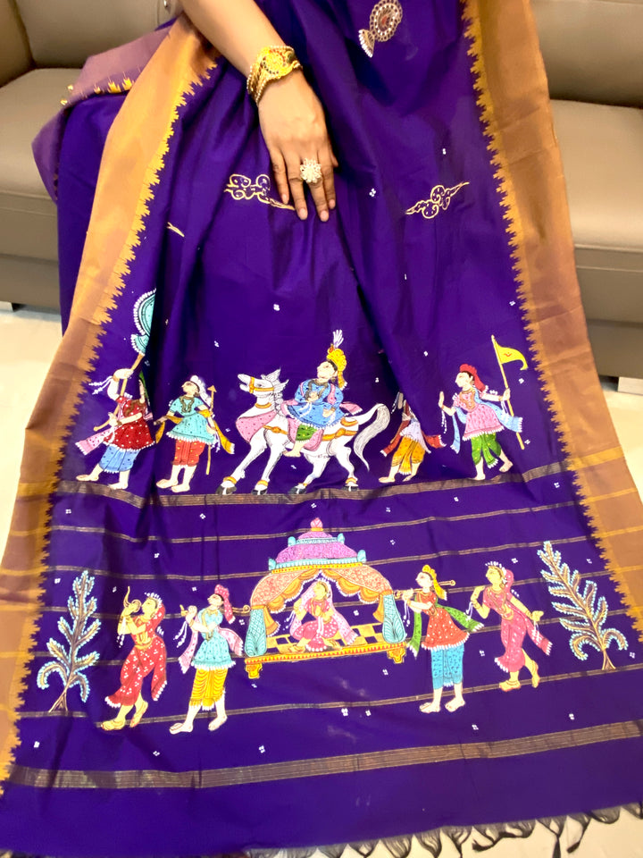 DOLI AND BARAT COTTON PATTACHITRA SAREE