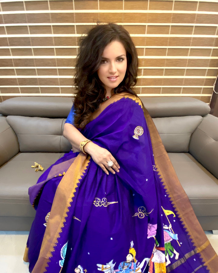 DOLI AND BARAT COTTON PATTACHITRA SAREE