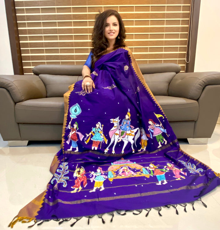 DOLI AND BARAT COTTON PATTACHITRA SAREE