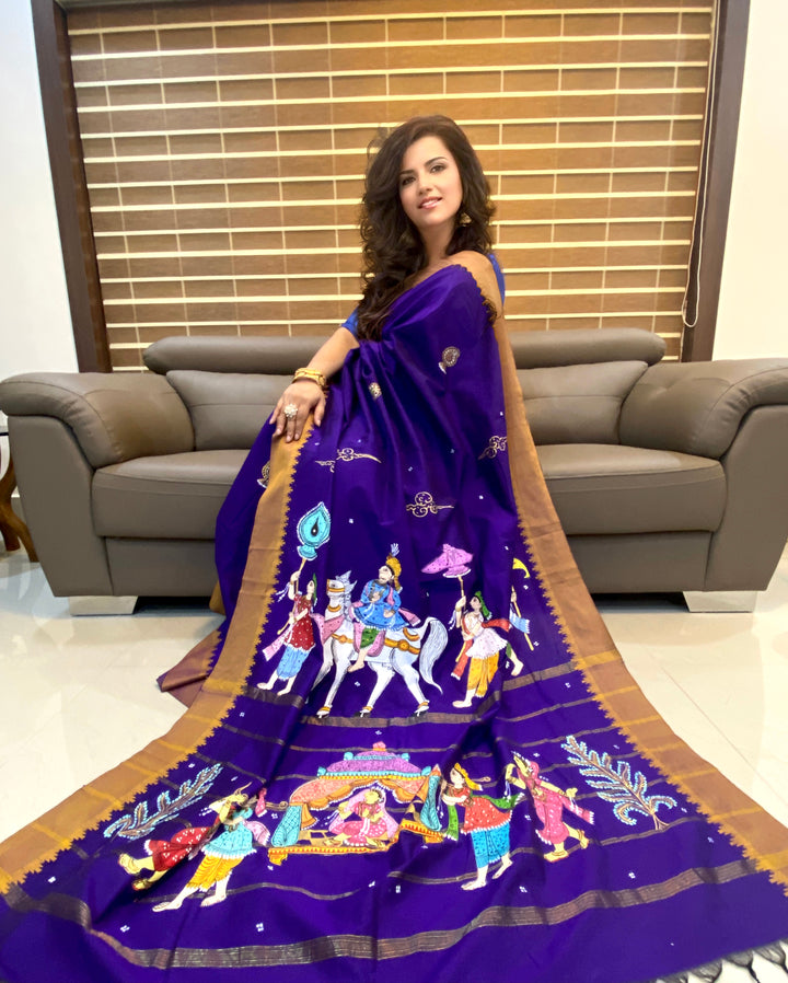 DOLI AND BARAT COTTON PATTACHITRA SAREE